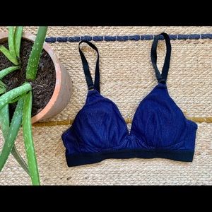 Denim fabric bralette